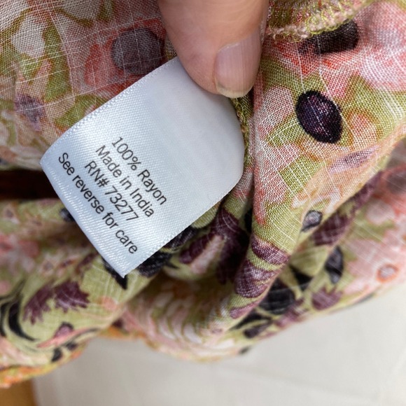 Sonoma Floral Tiered Midi Dress Women XL Multicolor Boho Cottagecore Babydoll - Picture 6 of 7